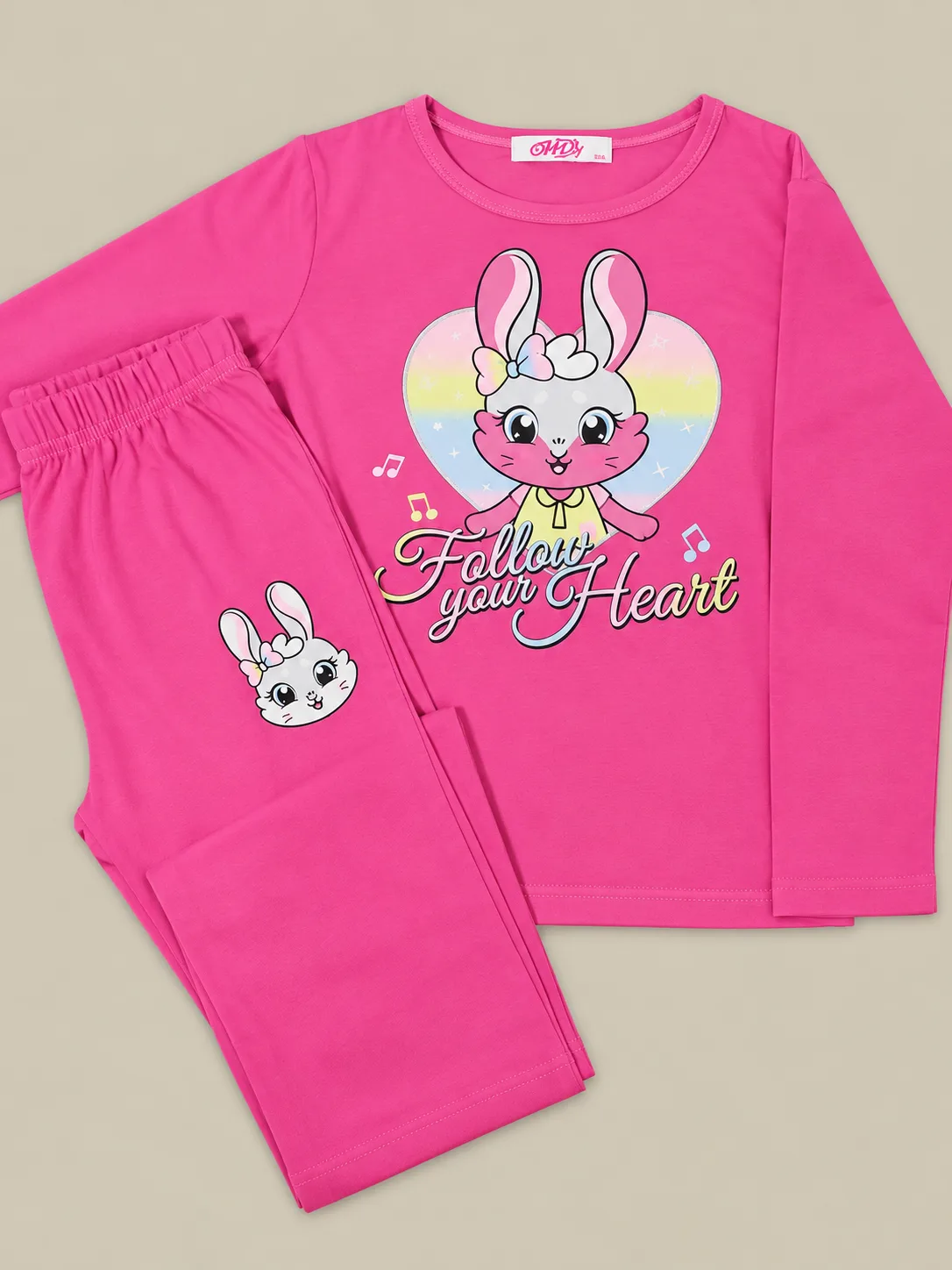 Pijama Manga Larga - Conejo Corazón